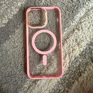 iPhone 14PM 
Pink MagSafe Compatible Phone Case
